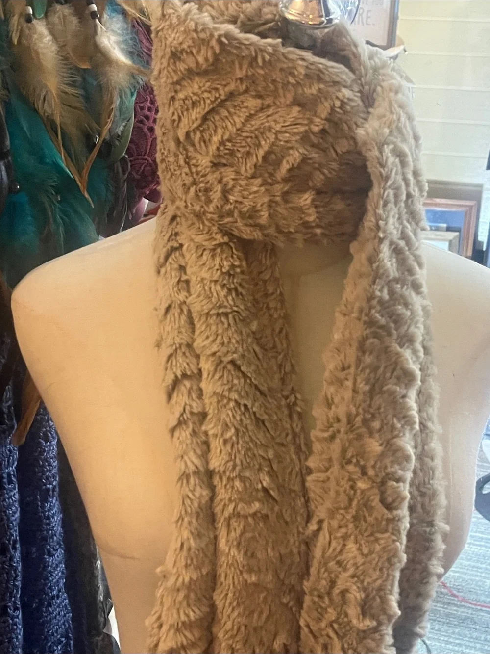 Cozy Beige Soft to the Touch Scarf S188